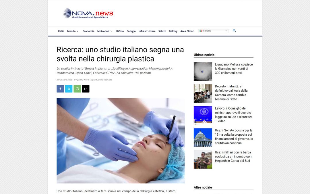 NovaNews | Ricerca: uno studio italiano segna una svolta nella chirurgia plastica