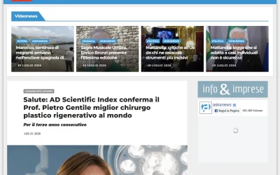 Askanews | Salute: AD Scientific Index conferma il Prof. Pietro Gentile miglior chirurgo plastico rigenerativo al mondo