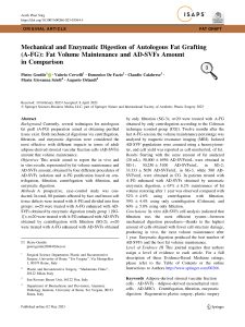 Mechanical and Enzymatic Digestion of Autologous Fat Grafting