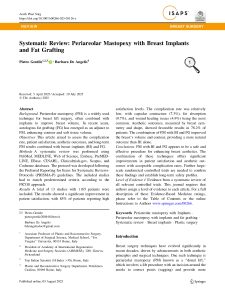 Systematic Review Periareolar Mastopexy with Breast Implants